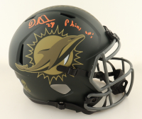 De'Von Achane Signed Dolphins Full-Size Salute to Service Speed Helmet Inscribed "Phins Up!" (Beckett) at PristineAuction.com
