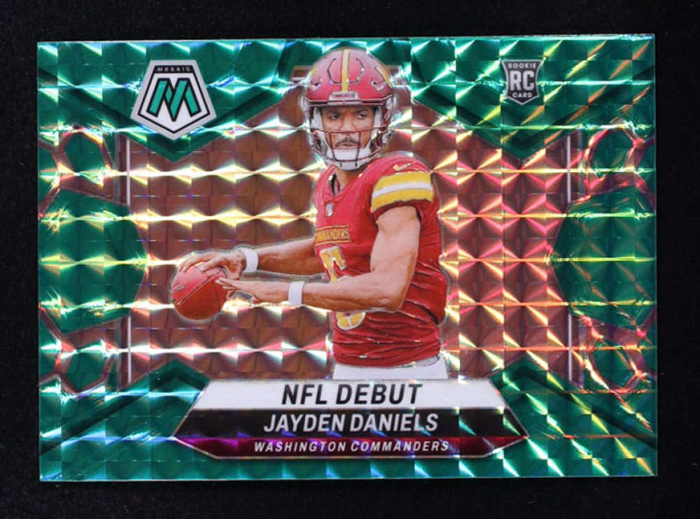 Jayden Daniels 2024 Panini Mosaic NFL Debut Mosaic Green #272 RC