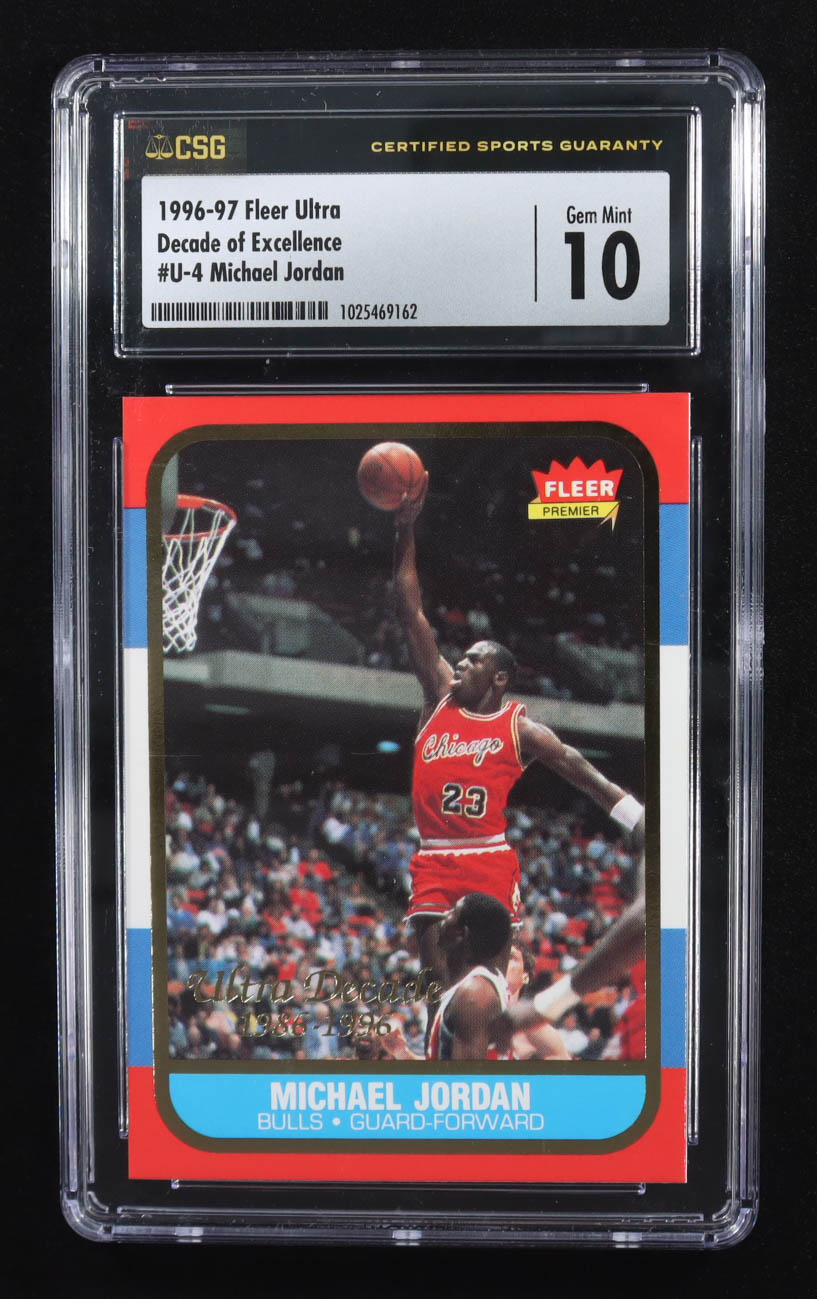Michael Jordan 1996-97 Ultra Decade of Excellence #U4 (CSG 10) at PristineAuction.com Michael Jordan 1996-97 Ultra Decade of Excellence #U4 (CSG 10) at PristineAuction.com