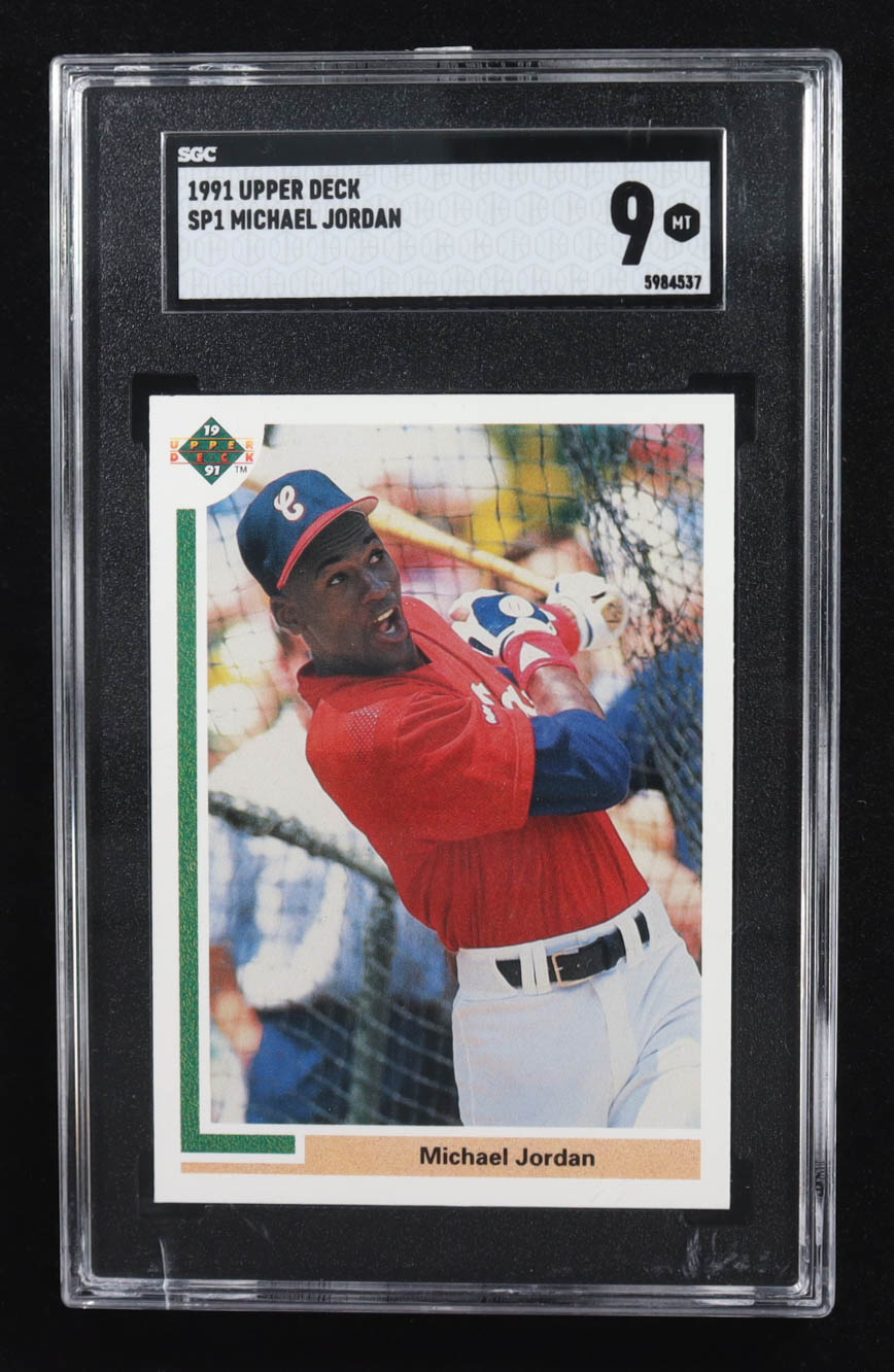 Michael Jordan 1991 Upper Deck #SP1 SP RC (SGC 9) at PristineAuction.com Michael Jordan 1991 Upper Deck #SP1 SP RC (SGC 9) at PristineAuction.com