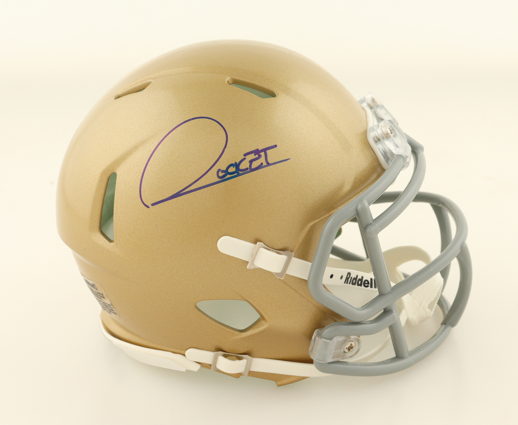 Raghib "Rocket" Ismail Signed Notre Dame Fighting Irish Speed Mini Helmet (WWS) at PristineAuction.com Raghib "Rocket" Ismail Signed Notre Dame Fighting Irish Speed Mini Helmet (WWS) at PristineAuction.com