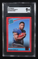 Saquon Barkley 2018 Donruss Press Proof Red #306 RR RC (SGC 9) at PristineAuction.com