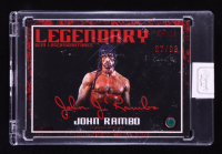 John Rambo 2024 Keepsake Edition Gemstone Jumbo Relic Legendary Laser Signatures Authentic Rambo II #18 #27/99 at PristineAuction.com