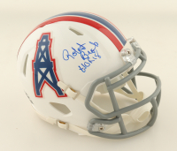Robert Brazile Signed Oilers Throwback Speed Mini Helmet Inscribed "HOF 18" (WWS) at PristineAuction.com