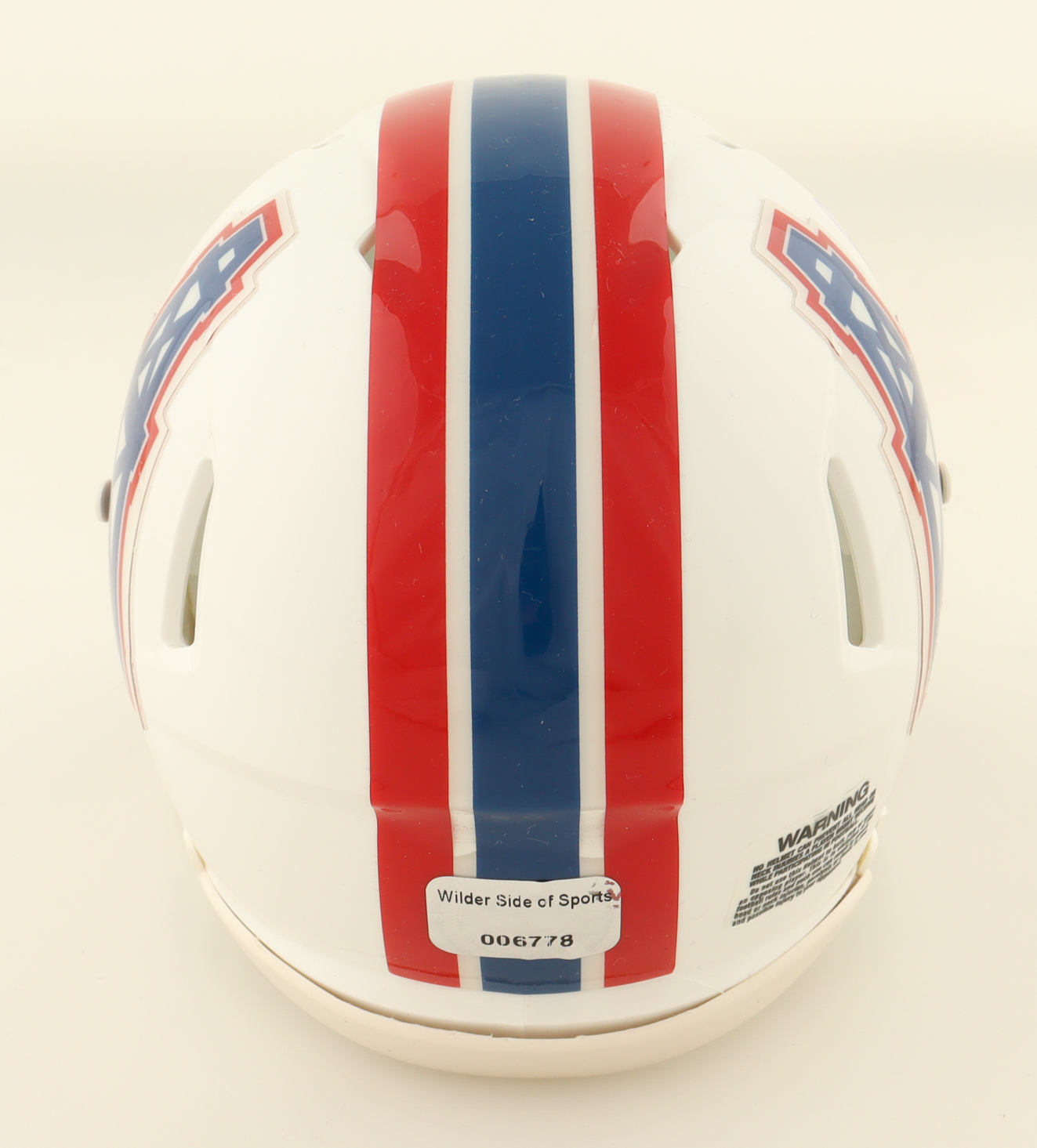 Robert Brazile Signed Oilers Throwback Speed Mini Helmet Inscribed "HOF 18" (WWS) at PristineAuction.com Robert Brazile Signed Oilers Throwback Speed Mini Helmet Inscribed "HOF 18" (WWS) at PristineAuction.com