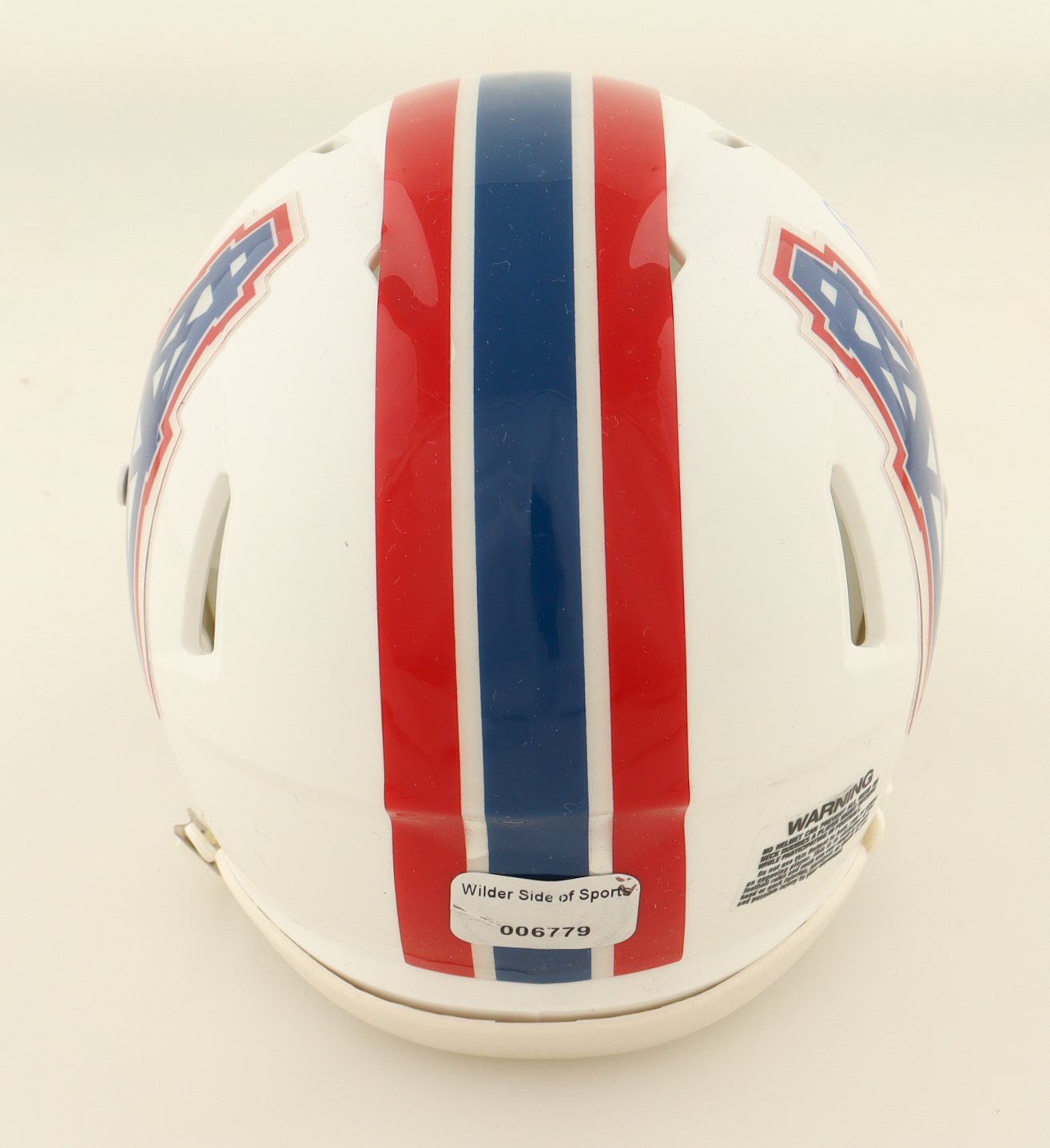Robert Brazile Signed Oilers Throwback Speed Mini Helmet Inscribed "HOF 18" (WWS) at PristineAuction.com Robert Brazile Signed Oilers Throwback Speed Mini Helmet Inscribed "HOF 18" (WWS) at PristineAuction.com
