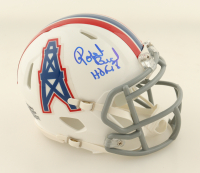 Robert Brazile Signed Oilers Throwback Speed Mini Helmet Inscribed "HOF 18" (WWS) at PristineAuction.com