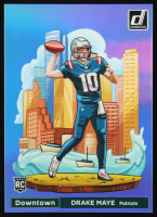 Drake Maye 2024 Panini Donruss Football Oversized Downtown Jumbo #13 RC at PristineAuction.com