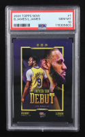 Bronny James Jr. RC / LeBron James 2024-25 Topps Now #1 (PSA 10) at PristineAuction.com