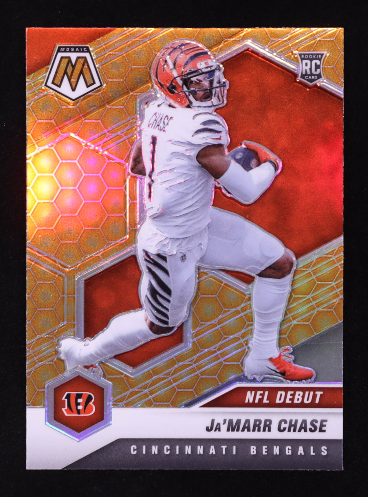 Ja'Marr Chase 2021 Panini Mosaic Honeycomb #247 DEB RC at PristineAuction.com Ja'Marr Chase 2021 Panini Mosaic Honeycomb #247 DEB RC at PristineAuction.com