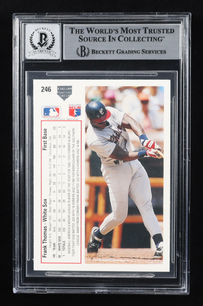 Frank Thomas Signed 1991 Upper Deck #246 (BGS | Auto 10) (UER) at PristineAuction.com Frank Thomas Signed 1991 Upper Deck #246 (BGS | Auto 10) (UER) at PristineAuction.com