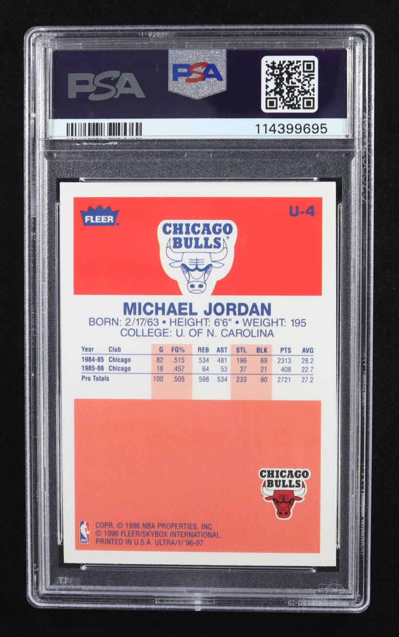 Michael Jordan 1996-97 Ultra Decade of Excellence #U4 (CSG 10) at PristineAuction.com Michael Jordan 1996-97 Ultra Decade of Excellence #U4 (CSG 10) at PristineAuction.com