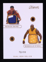 Patrick Ewing / Shaquille O'Neal 2024 Keepsake Edition Gem Relic #361 #72/99 at PristineAuction.com