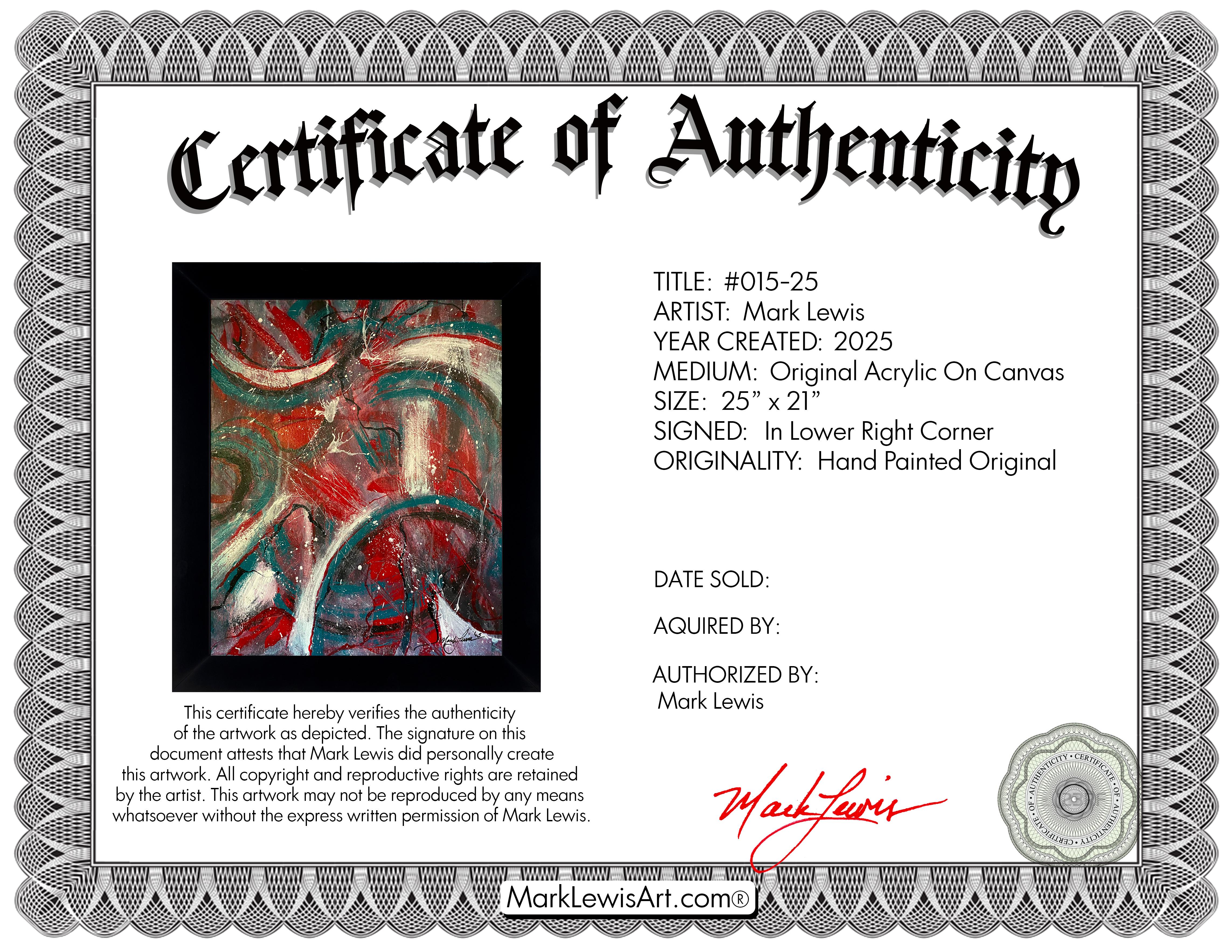 Mark Lewis Custom Framed Original Painting On Canvas #015-25 (Lewis) at PristineAuction.com Mark Lewis Custom Framed Original Painting On Canvas #015-25 (Lewis) at PristineAuction.com