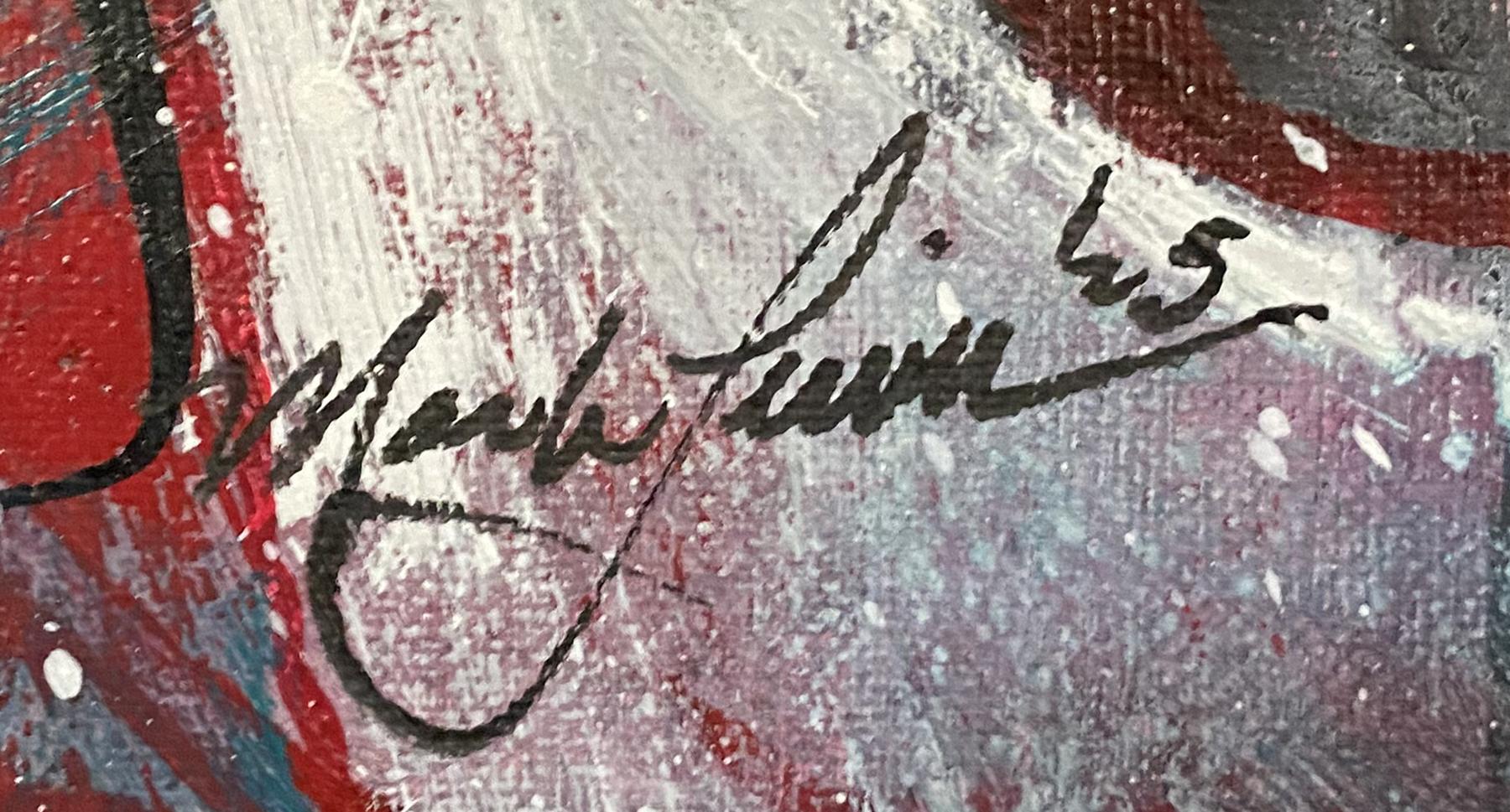 Mark Lewis Custom Framed Original Painting On Canvas #015-25 (Lewis) at PristineAuction.com Mark Lewis Custom Framed Original Painting On Canvas #015-25 (Lewis) at PristineAuction.com