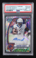 Ashton Jeanty 2024 Bowman Chrome University Prospect Autographs Stealth Refractors #PAAJE RC (PSA 8) at PristineAuction.com