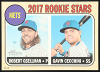 Gavin Cecchini/Robert Gsellman 2017 Topps Heritage 5x7 Gold #177 #4/10 at PristineAuction.com