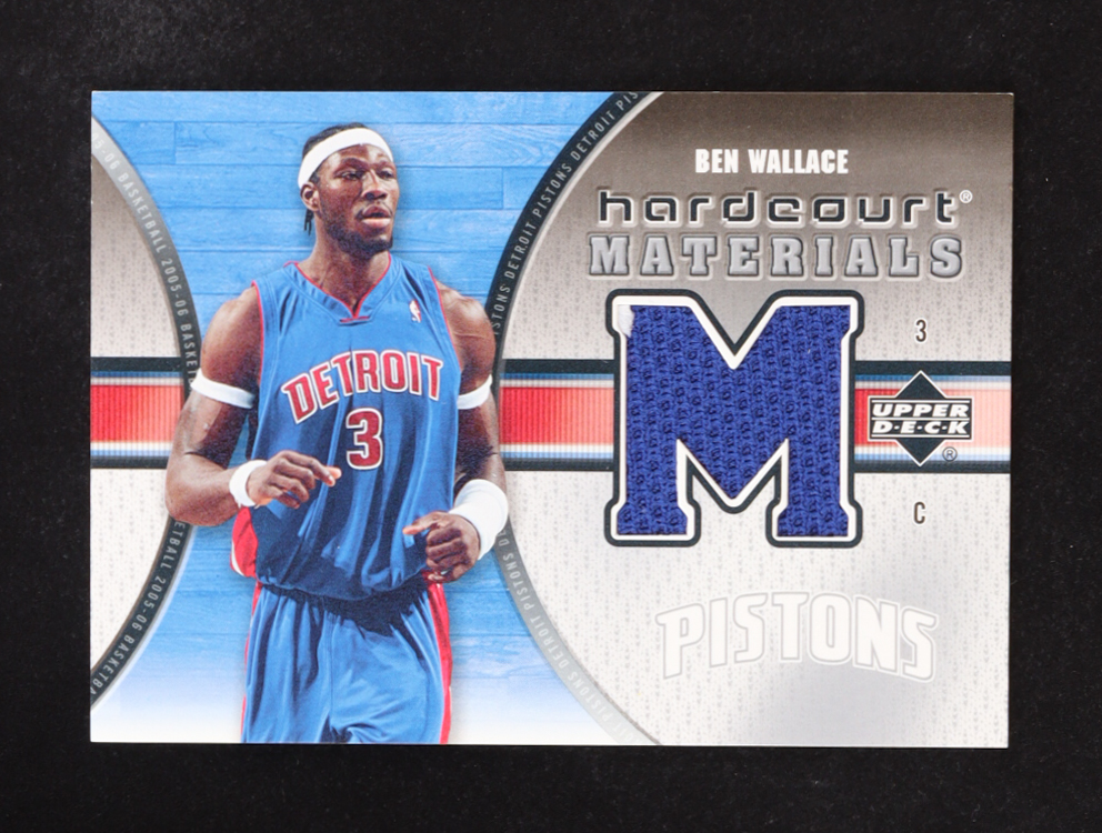 Ben Wallace 2005-06 Upper Deck Hardcourt Materials #BW at PristineAuction.com Ben Wallace 2005-06 Upper Deck Hardcourt Materials #BW at PristineAuction.com