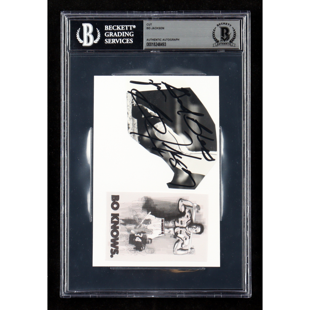 Bo Jackson Signed Raiders Cut Inscribed "God Bless" (BGS) at PristineAuction.com
