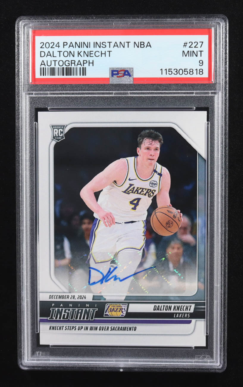 Dalton Knecht Signed 2024-25 Panini Instant #227 RC (PSA | Auto Grade PSA 9) at PristineAuction.com Dalton Knecht Signed 2024-25 Panini Instant #227 RC (PSA | Auto Grade PSA 9) at PristineAuction.com