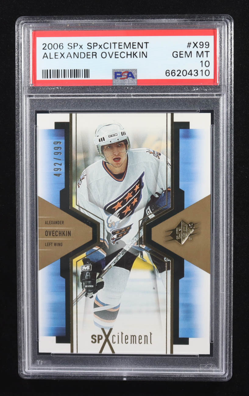 Alexander Ovechkin 2006-07 SPx SPxcitement #X99 #492/999 (PSA 10) at PristineAuction.com Alexander Ovechkin 2006-07 SPx SPxcitement #X99 #492/999 (PSA 10) at PristineAuction.com