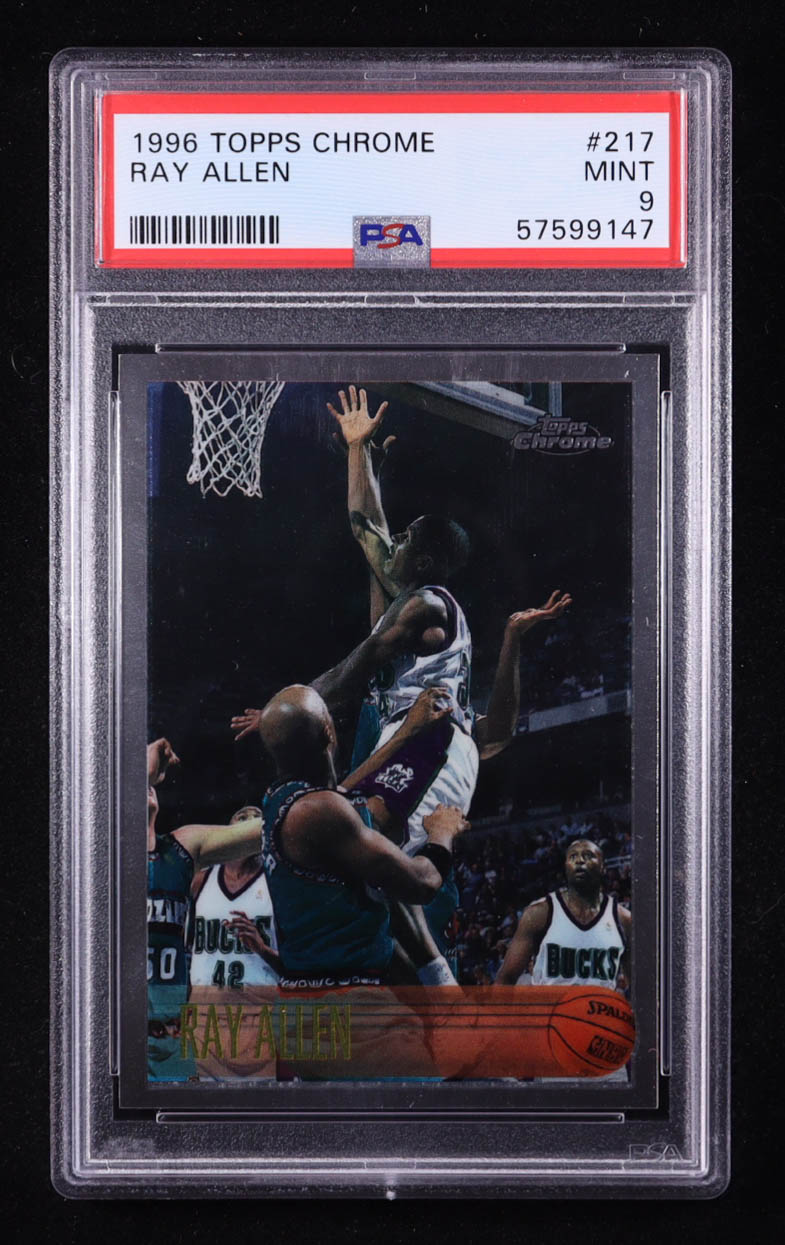 Ray Allen 1996-97 Topps Chrome #217 RC (PSA 9) at PristineAuction.com Ray Allen 1996-97 Topps Chrome #217 RC (PSA 9) at PristineAuction.com