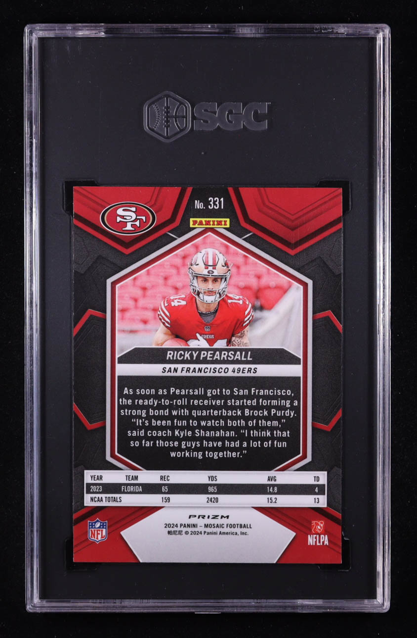 Ricky Pearsall 2024 Panini Mosaic Mosaic Camo Red #331 RC (SGC 9.5) at PristineAuction.com Ricky Pearsall 2024 Panini Mosaic Mosaic Camo Red #331 RC (SGC 9.5) at PristineAuction.com