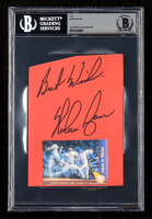 Nolan Ryan Signed Rangers Cut Display Inscribed "Best Wishes" (BGS) at PristineAuction.com