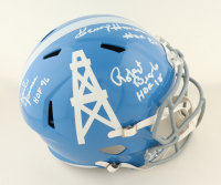 Warren Moon, Ken Houston, & Charlie Joiner Signed Oilers Full-Size Speed Helmet with Multiple HOF Inscriptions (JSA) at PristineAuction.com