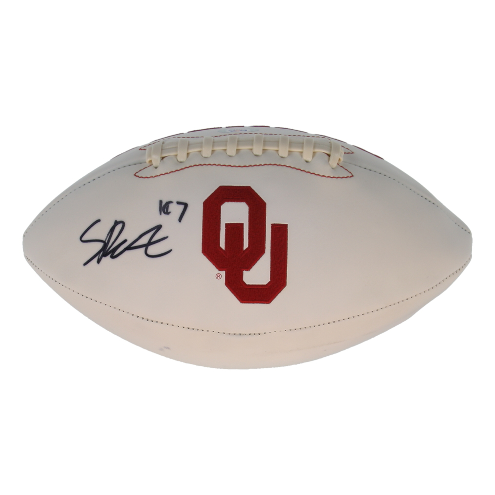 Spencer Rattler Signed Oklahoma Sooners Logo Football (PSA) at PristineAuction.com