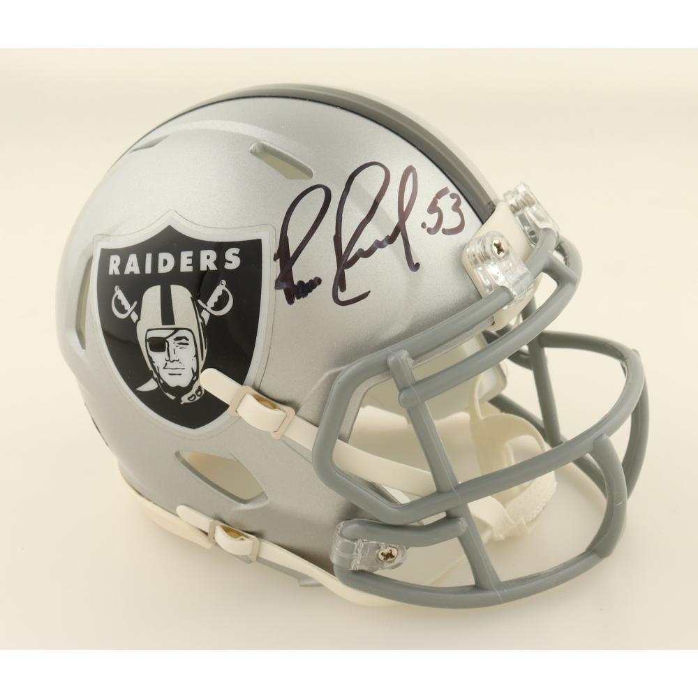 Bill Romanowski Signed Raiders Speed Mini Helmet (Beckett) at PristineAuction.com