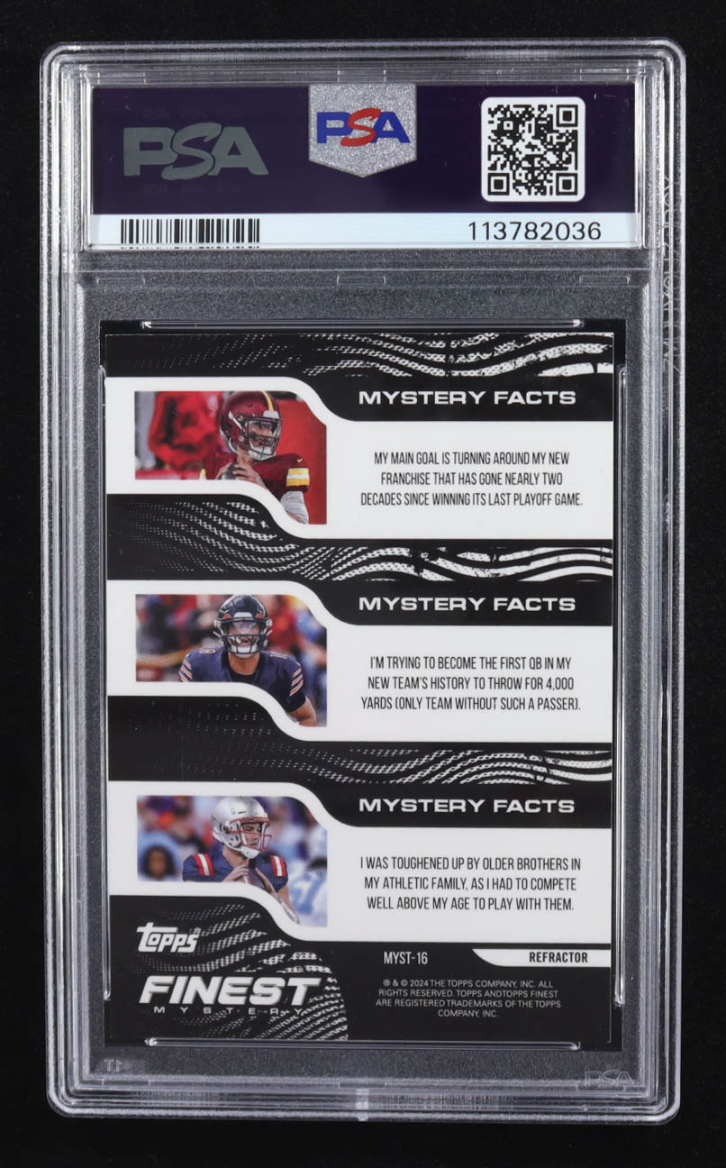 Drake Maye 2024 Finest Mystery Gold Refractors #MYST16 #09/10 RC (PSA 10) at PristineAuction.com Drake Maye 2024 Finest Mystery Gold Refractors #MYST16 #09/10 RC (PSA 10) at PristineAuction.com