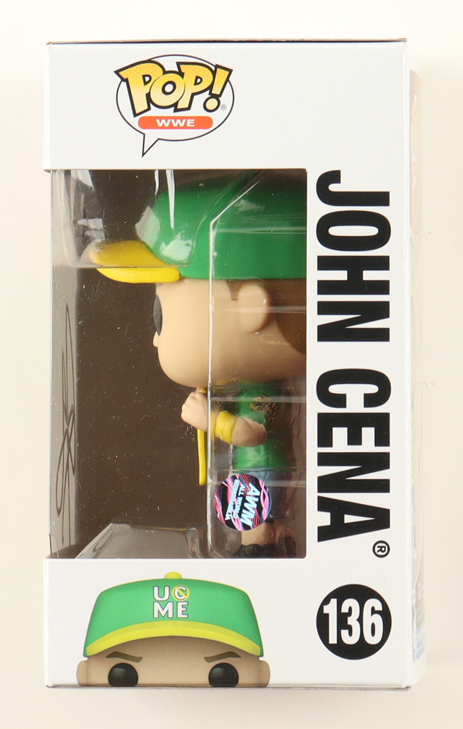 John Cena Signed WWE #136 John Cena Funko Pop! Vinyl Figure (AWM) at PristineAuction.com John Cena Signed WWE #136 John Cena Funko Pop! Vinyl Figure (AWM) at PristineAuction.com