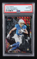 Ladd McConkey 2024 Finest Black Geometric Refractors #186 #02/20 RC (PSA 10) at PristineAuction.com