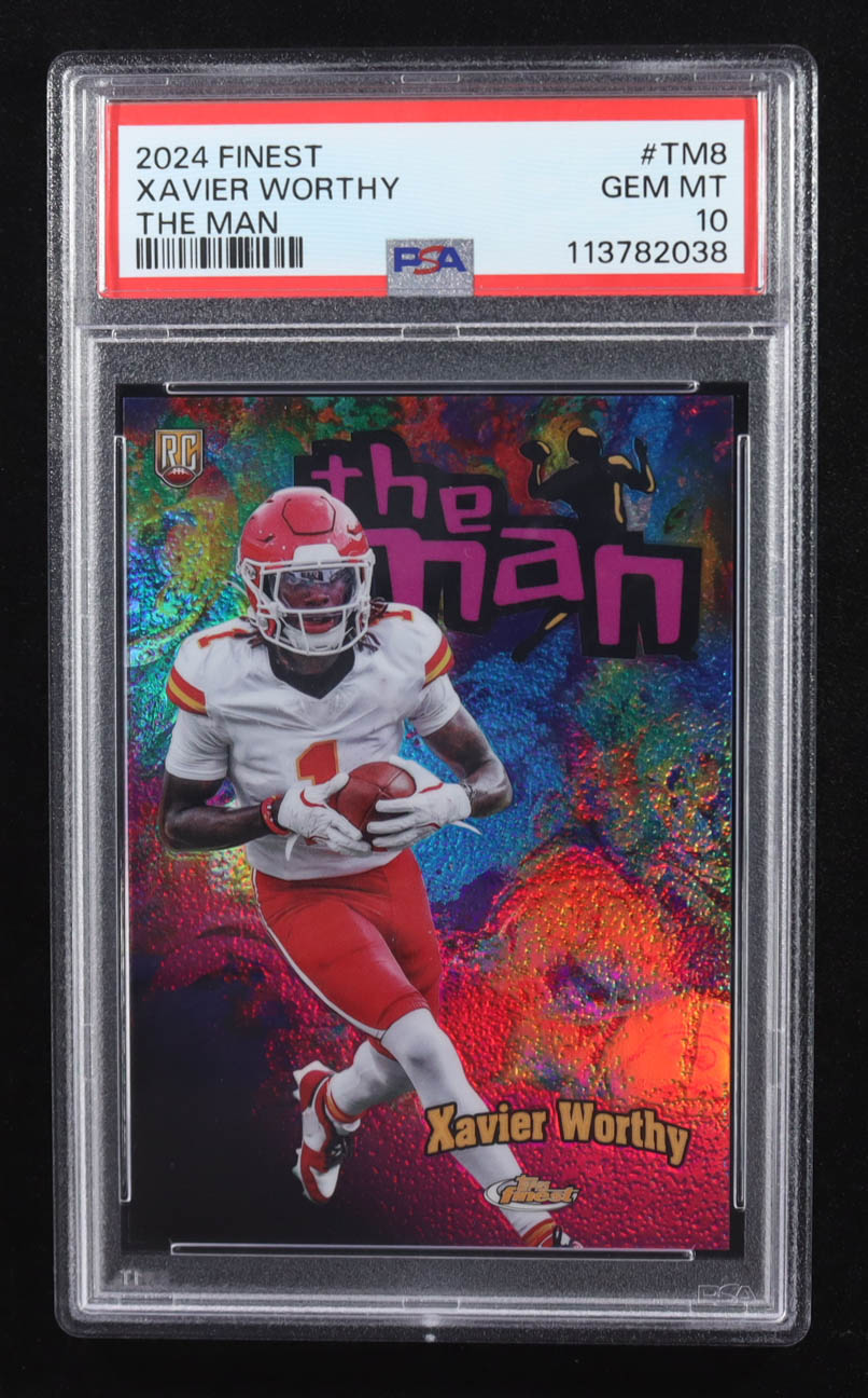 Xavier Worthy 2024 Finest The Man #TM8 RC (PSA 10) at PristineAuction.com Xavier Worthy 2024 Finest The Man #TM8 RC (PSA 10) at PristineAuction.com