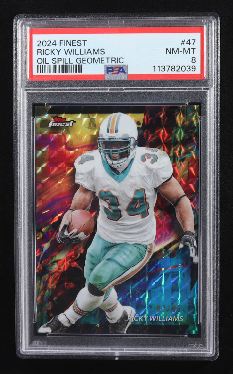 Ricky Williams 2024 Finest Oil Spill Geometric Refractors #47 #02/20 (PSA 8) at PristineAuction.com Ricky Williams 2024 Finest Oil Spill Geometric Refractors #47 #02/20 (PSA 8) at PristineAuction.com