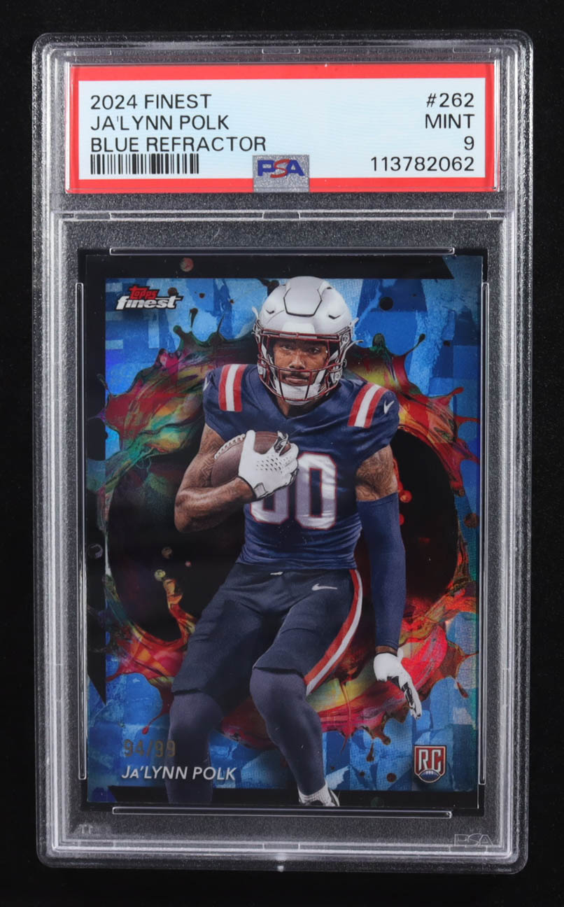 Ja'Lynn Polk 2024 Finest Blue Refractors #262 #94/99 RC (PSA 9) at PristineAuction.com Ja'Lynn Polk 2024 Finest Blue Refractors #262 #94/99 RC (PSA 9) at PristineAuction.com