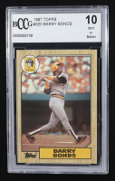 Barry Bonds 1987 Topps #320 RC (BCCG 10) at PristineAuction.com