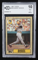 Barry Bonds 1987 Topps #320 RC (BCCG 10) at PristineAuction.com
