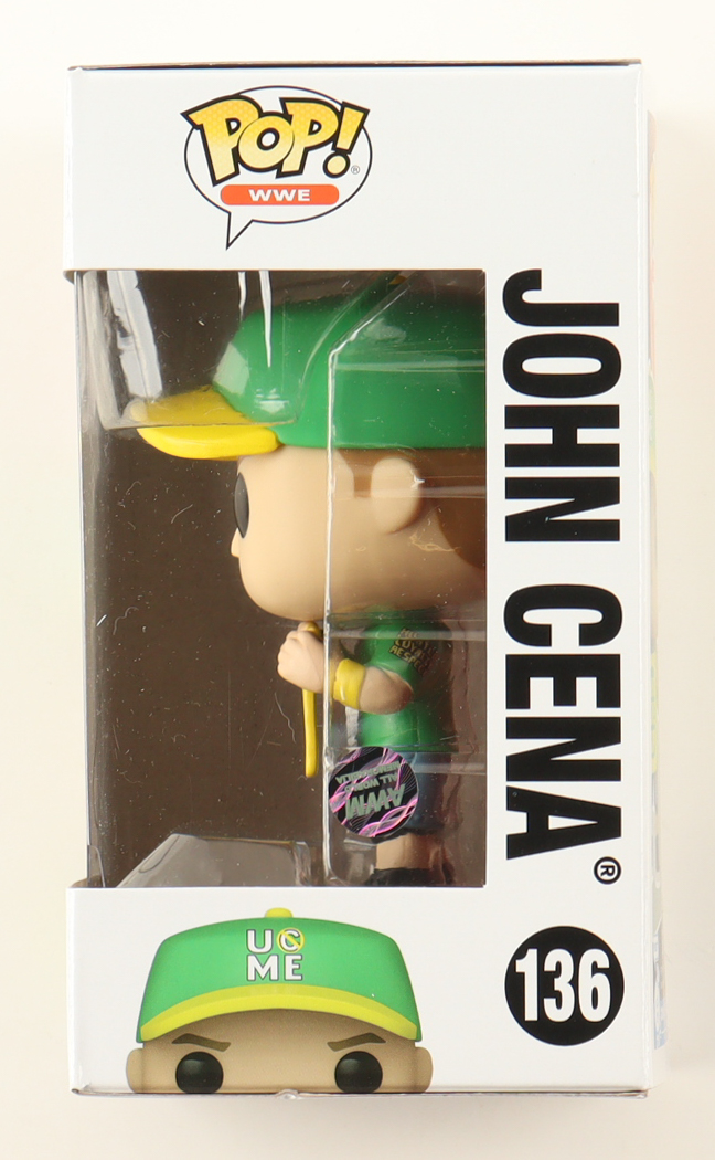 John Cena Signed WWE #136 John Cena Funko Pop! Vinyl Figure (AWM) at PristineAuction.com John Cena Signed WWE #136 John Cena Funko Pop! Vinyl Figure (AWM) at PristineAuction.com