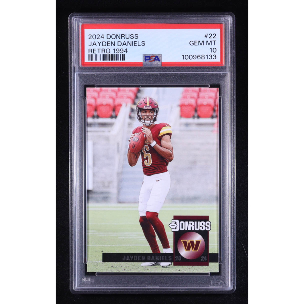 Jayden Daniels 2024 Donruss Retro '94 #22 RC (PSA 10) at PristineAuction.com Jayden Daniels 2024 Donruss Retro '94 #22 RC (PSA 10) at PristineAuction.com