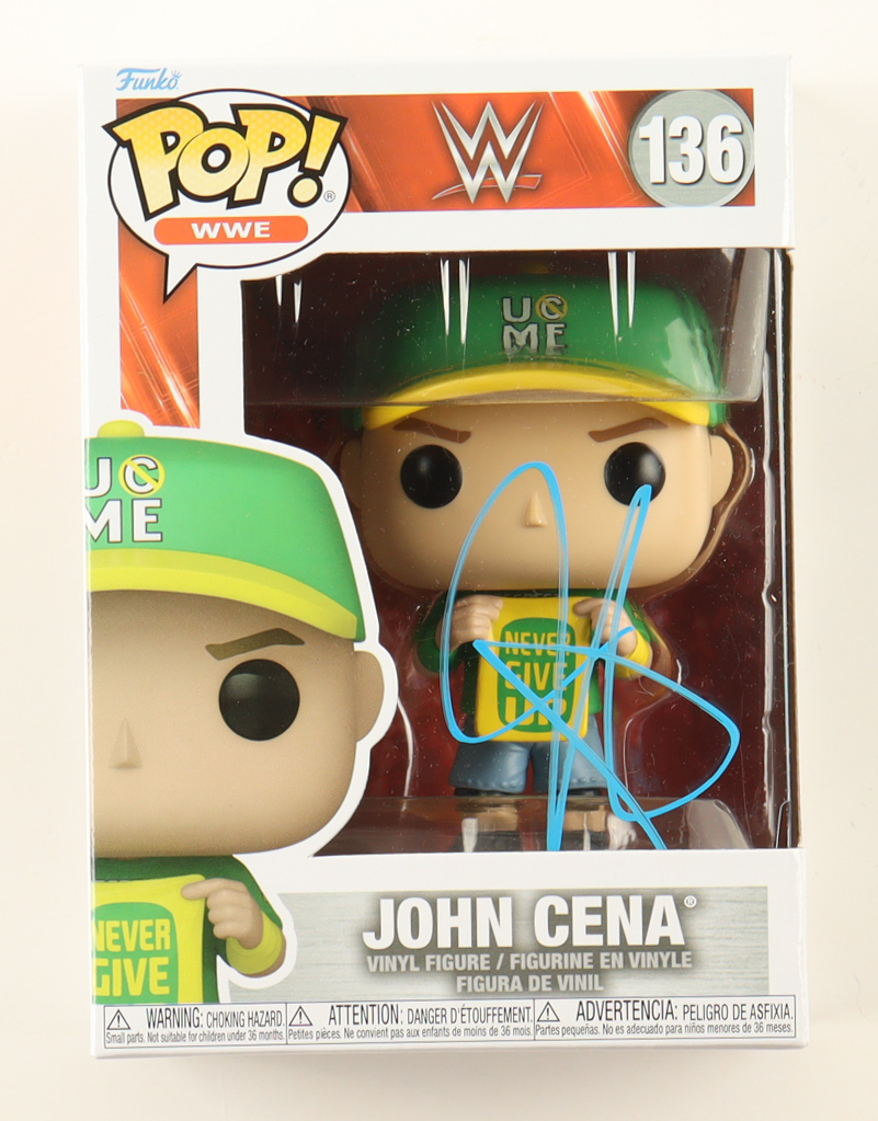 John Cena Signed WWE #136 John Cena Funko Pop! Vinyl Figure (AWM) at PristineAuction.com John Cena Signed WWE #136 John Cena Funko Pop! Vinyl Figure (AWM) at PristineAuction.com