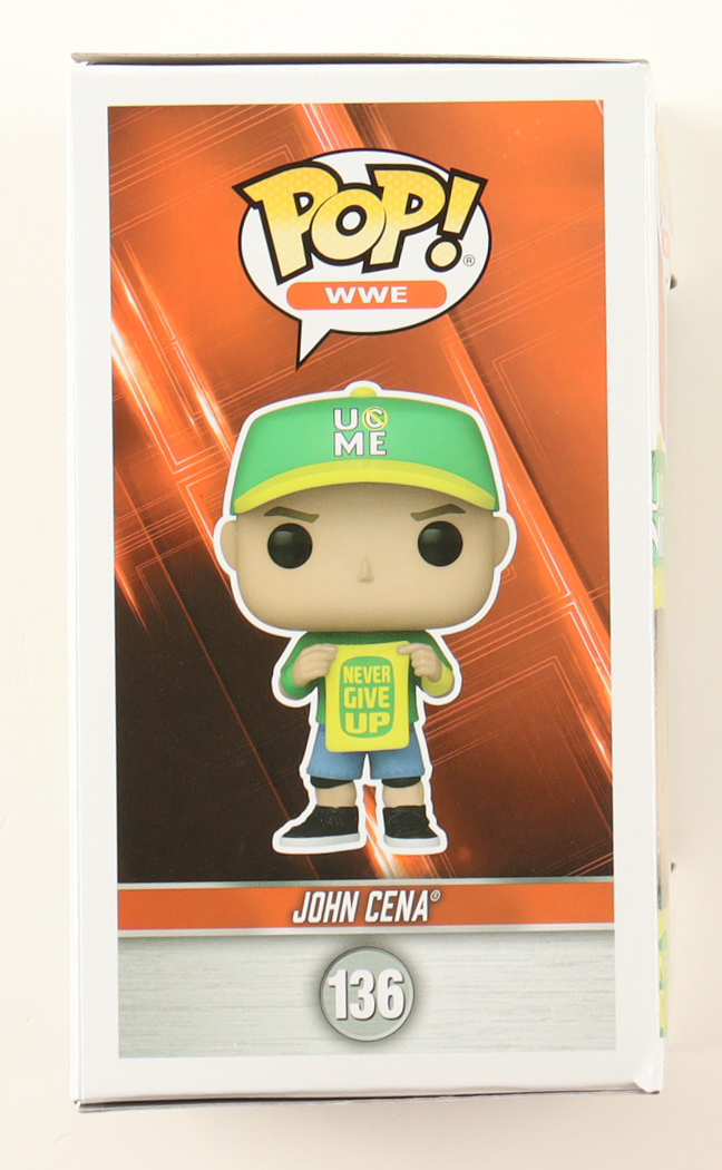 John Cena Signed WWE #136 John Cena Funko Pop! Vinyl Figure (AWM) at PristineAuction.com John Cena Signed WWE #136 John Cena Funko Pop! Vinyl Figure (AWM) at PristineAuction.com