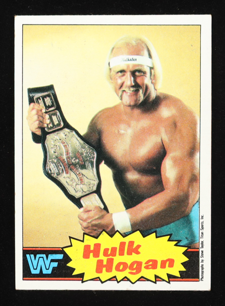 Hulk Hogan 1985 Topps WWF #1 RC at PristineAuction.com Hulk Hogan 1985 Topps WWF #1 RC at PristineAuction.com