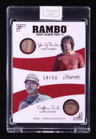 John Rambo/Captain Vinh 2024 Keepsake Edition Dual Laser Signapatch Authentic First Blood Part II #156 #18/50 at PristineAuction.com