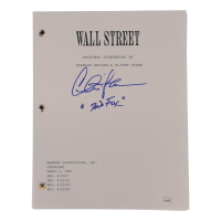Charlie Sheen Signed "Wall Street" Movie Script Inscribed "Bud Fox" (JSA) at PristineAuction.com