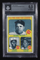 Babe Ruth 714 / Hank Aaron 673 / Willie Mays 654 1973 Topps #1 (BGS 6.5) at PristineAuction.com