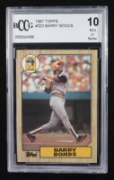 Barry Bonds 1987 Topps #320 RC (BCCG 10) at PristineAuction.com
