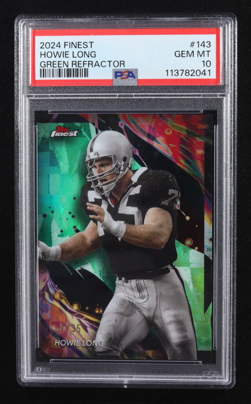 Howie Long 2024 Finest Green Refractors #143 #07/35 (PSA 10) at PristineAuction.com Howie Long 2024 Finest Green Refractors #143 #07/35 (PSA 10) at PristineAuction.com
