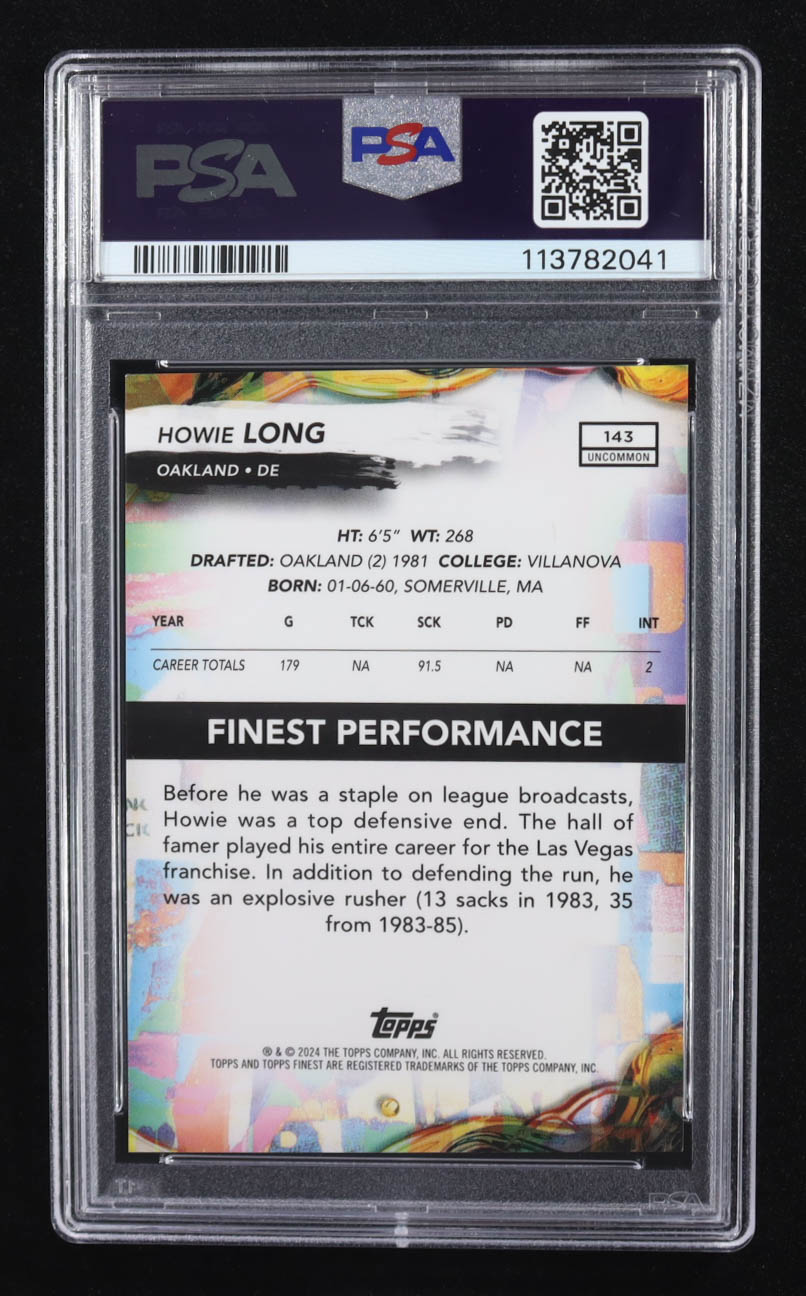 Howie Long 2024 Finest Green Refractors #143 #07/35 (PSA 10) at PristineAuction.com Howie Long 2024 Finest Green Refractors #143 #07/35 (PSA 10) at PristineAuction.com